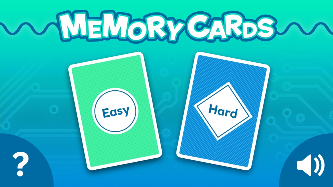Memory cards game screen