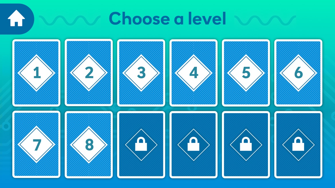 Memory cards game screen
