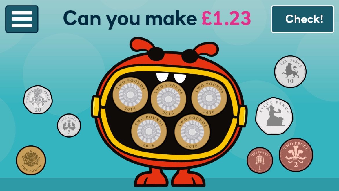 Small change game screen
